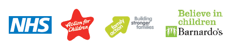 NHS action for children family action and barnardoes logos